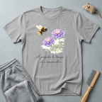 T-shirt abeille florale — "À prendre le temps de s’émerveiller"