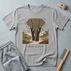 T-shirt graphique éléphant « Mémoire de la Terre » — Esprit safari