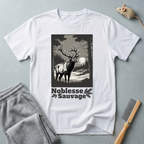 T-shirt graphique nature élan — T-shirt outdoor «Noblesse Sauvage»