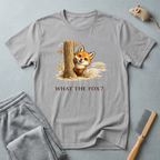 Cute Fox Peeking T-Shirt — "What the Fox?"