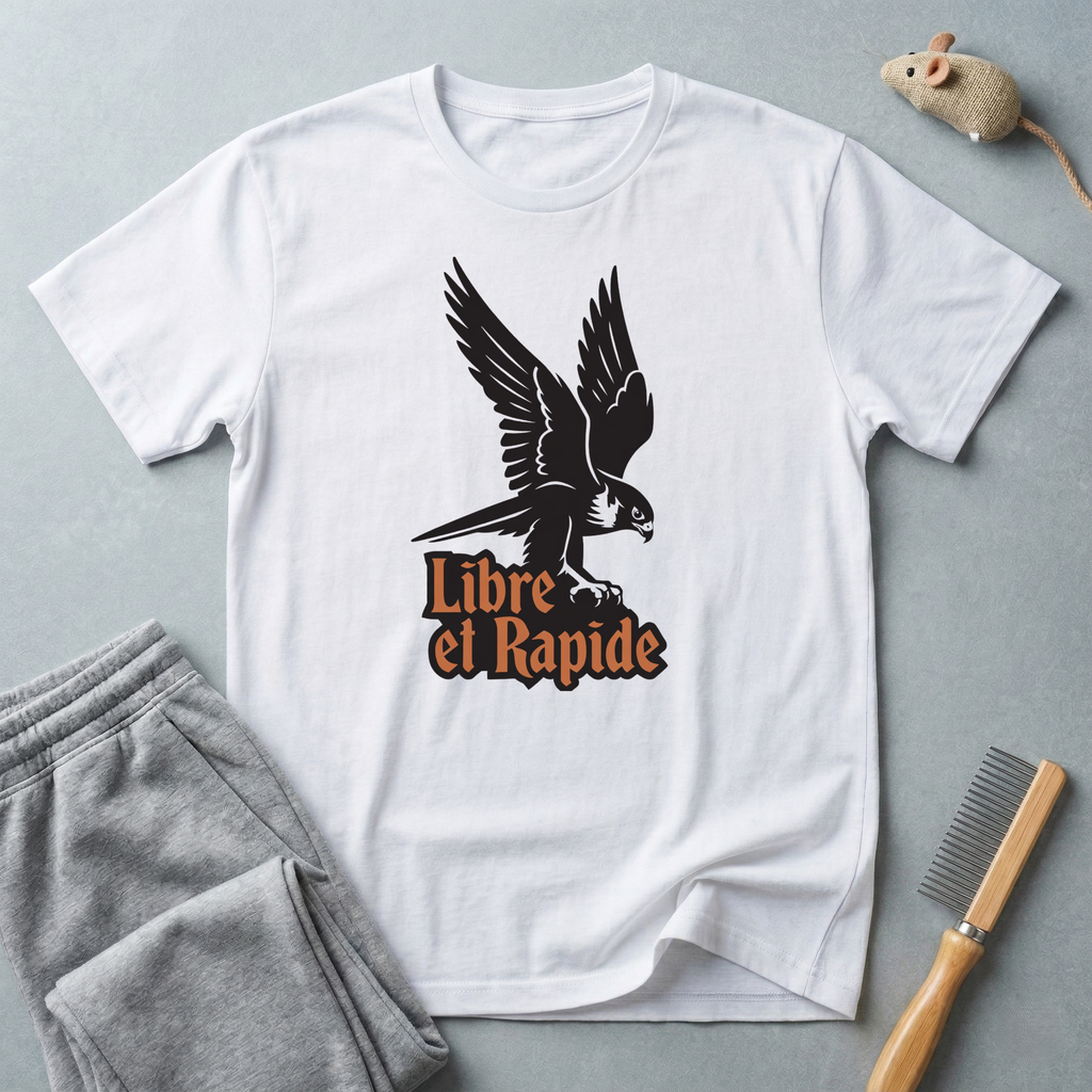 T-shirt Faucon «Libre et Rapide»