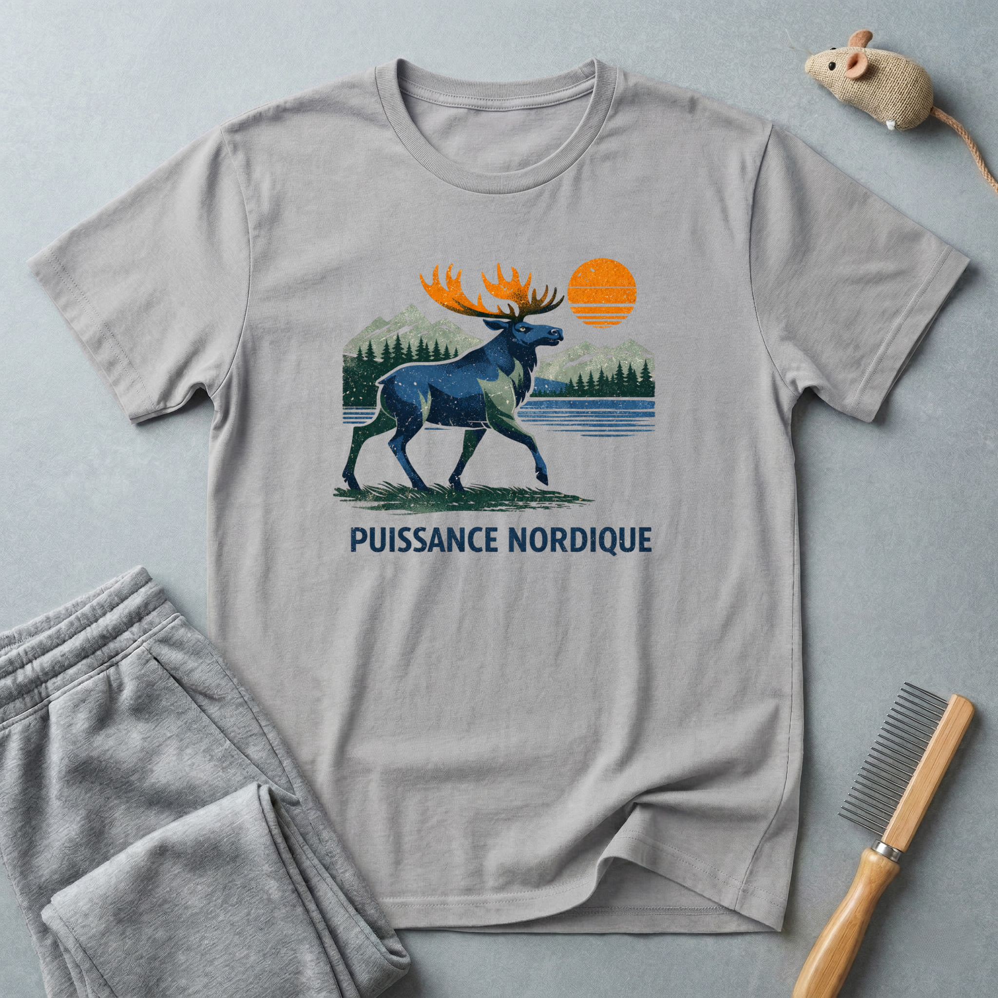 T-shirt Élan «Puissance Nordique» 🦌🌄