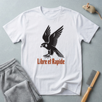 T-shirt graphique avec aigle — «Libre et rapide»