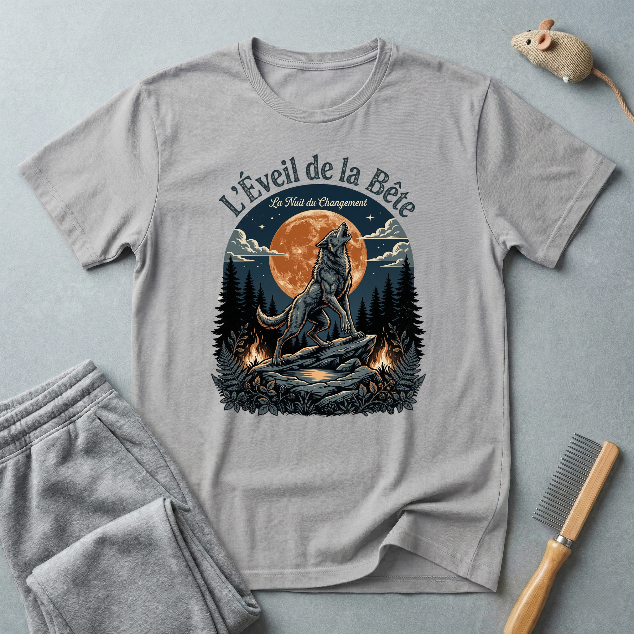 T-shirt Loup Lune «L’Éveil de la Bête» 🐺🌕
