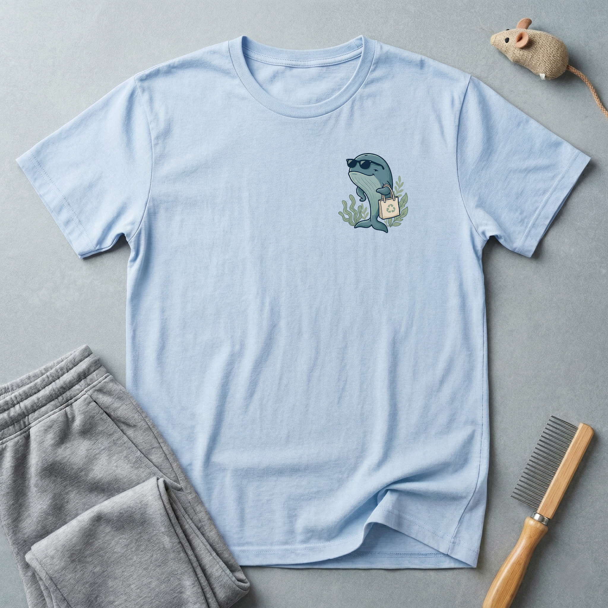 T-shirt Petite Baleine floral — T-shirt animal marin mignon