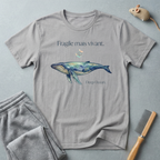 T-shirt Baleine Aquarelle — T-shirt de sensibilisation à la protection des océans «Fragile mais vivant.»