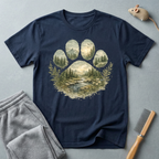 T-shirt paysage «Patte sauvage» — T-shirt nature avec empreinte de patte en forêt de montagne