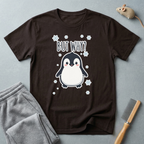 T-shirt pingouin «But Why?» — T-shirt graphique d’hiver mignon