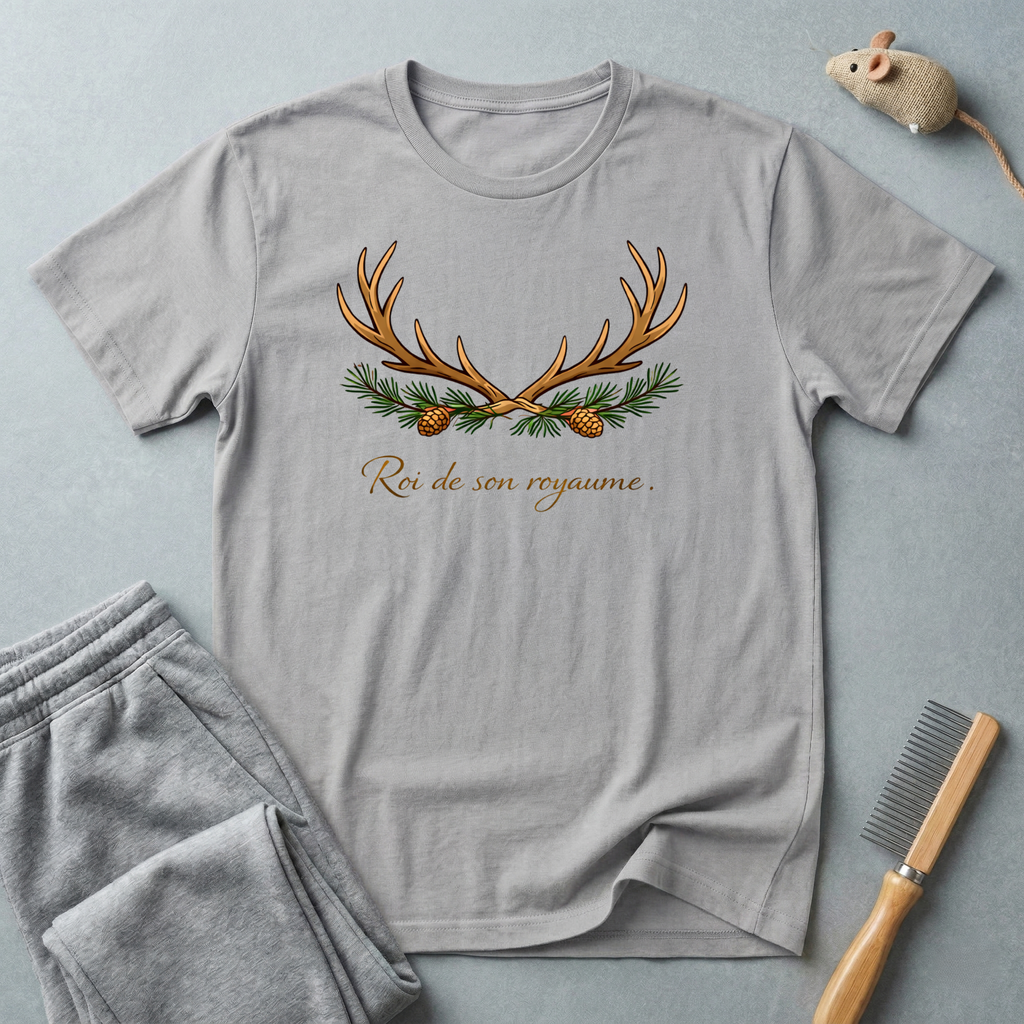 T-shirt de Noël bois de renne — «Roi de son royaume»