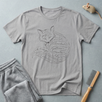 T-shirt typographique renard — Illustration de renard en écriture manuscrite avec des mots inspirants