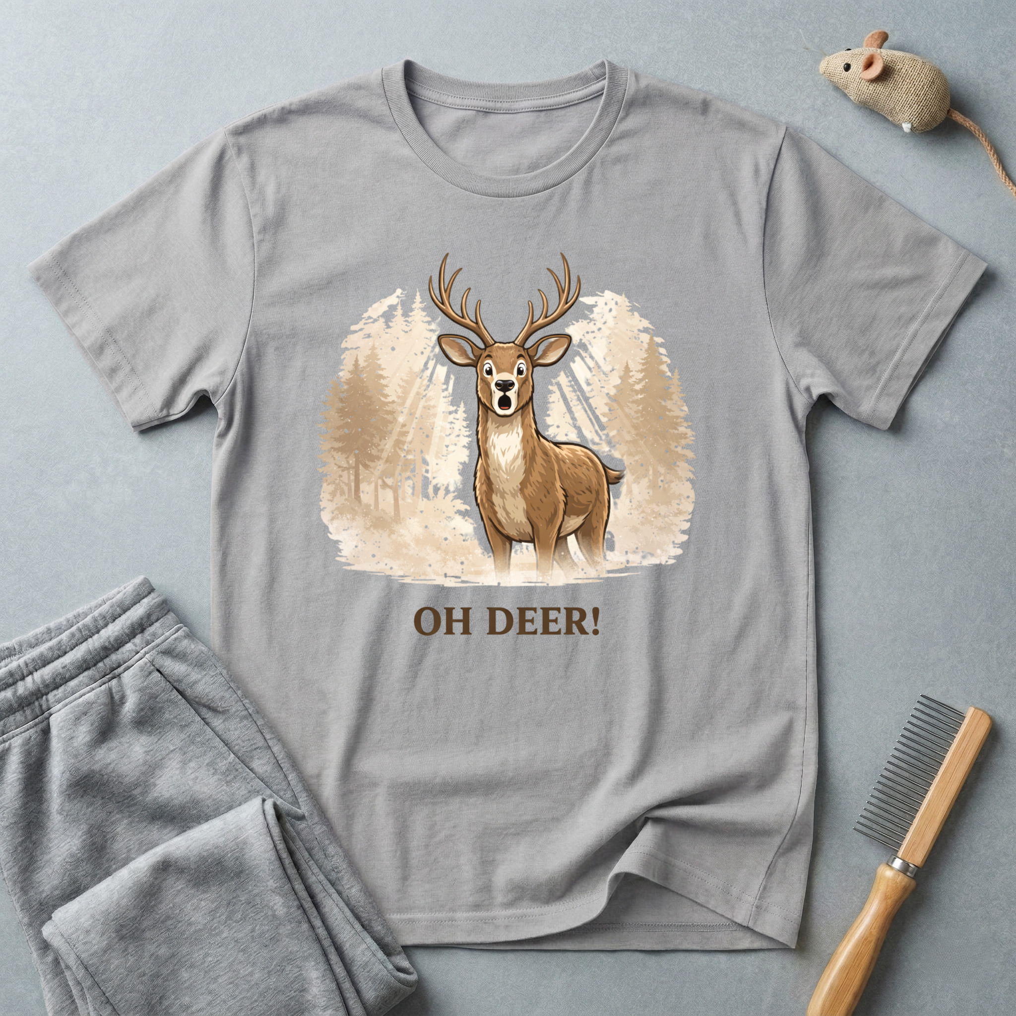 "Oh Deer!" Buck Graphic T-Shirt — Woodland Deer Nature Tee