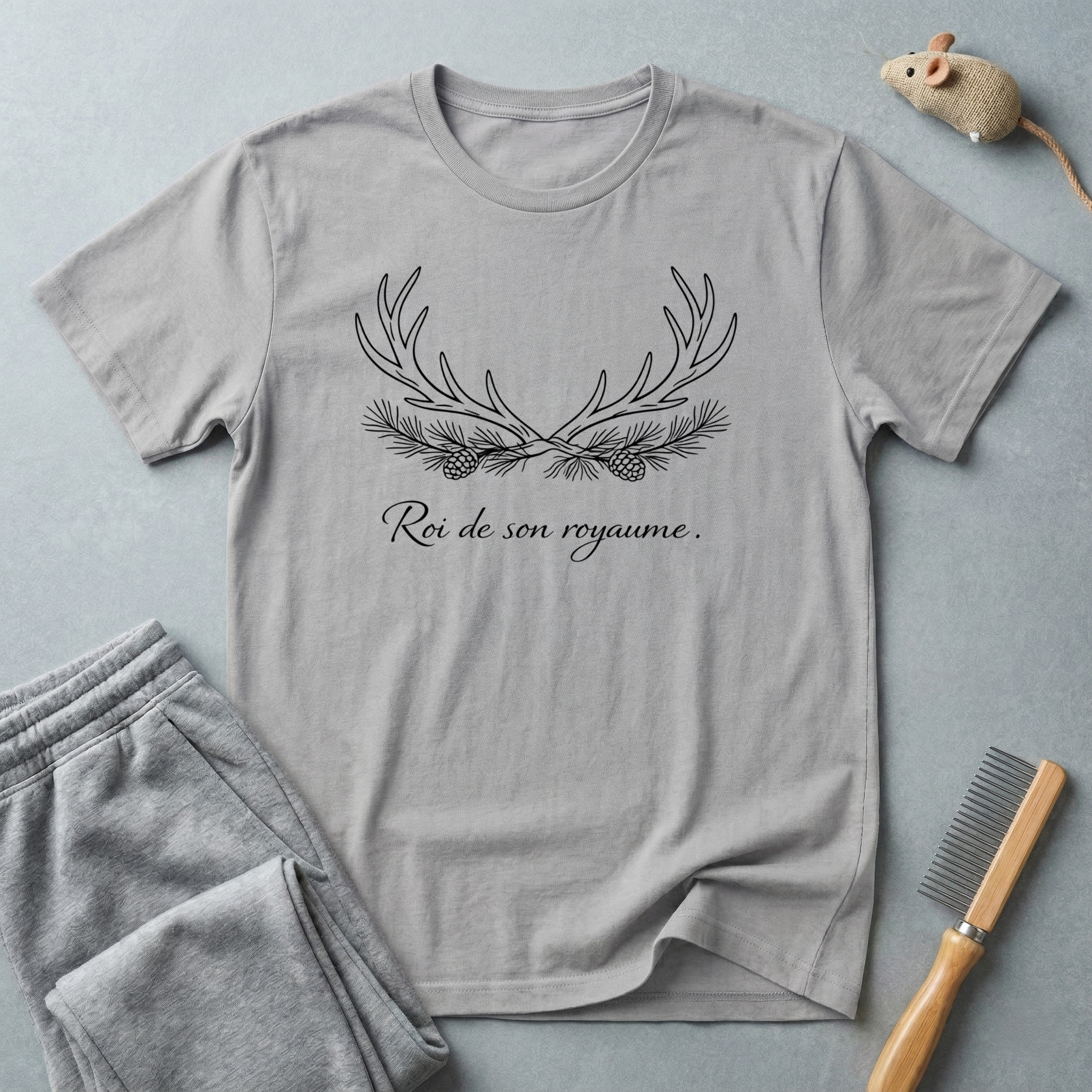 T-shirt couronne de bois de cerf — «Roi de son royaume»