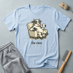 T-shirt Illustration mignonne Vache Lounge —  “De rien”