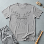 T-shirt calligraphie papillon — T-shirt inspirant avec écriture stylisée