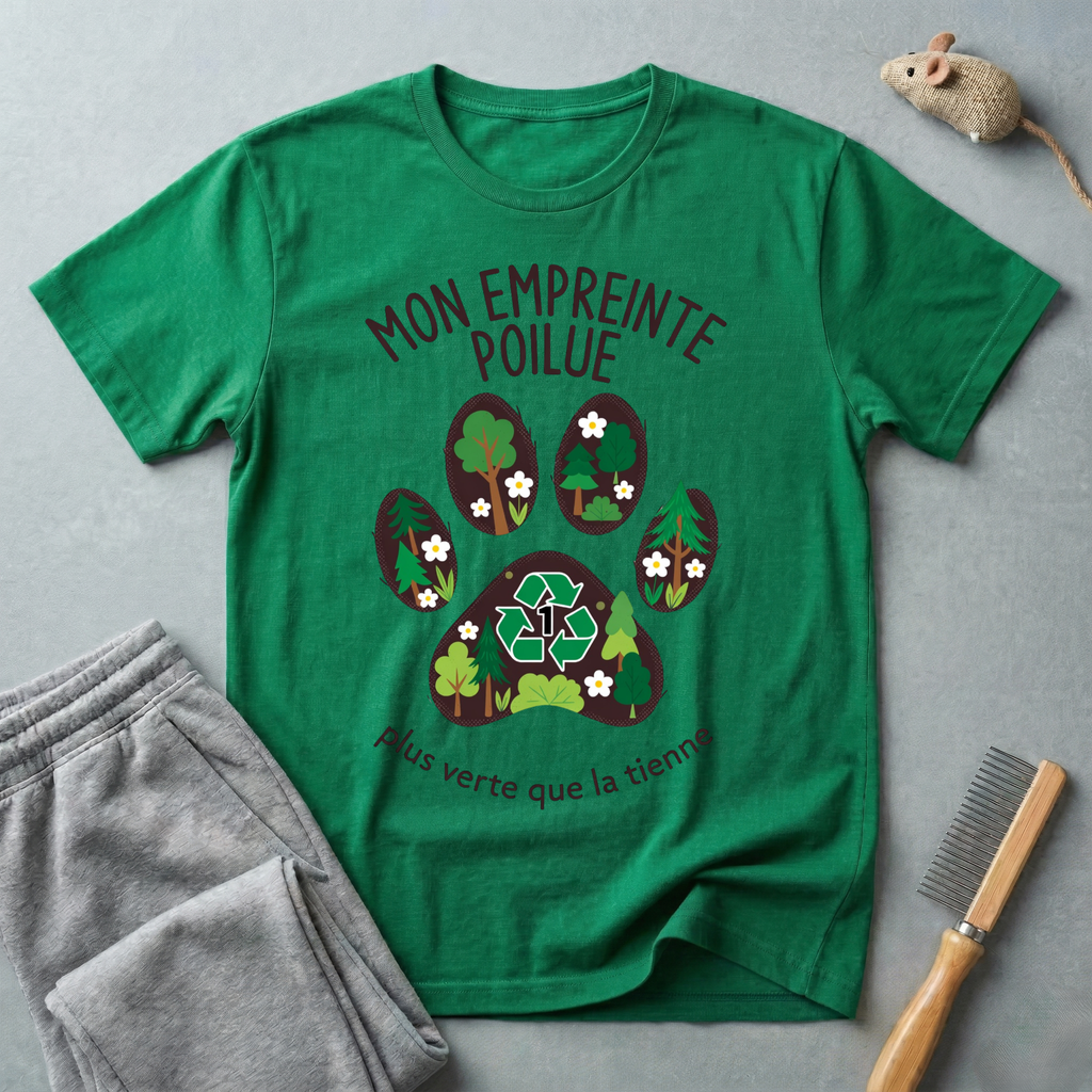 "Mon empreinte poilue" Graphisme de patte florale