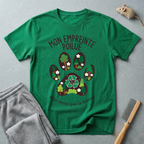 "Mon empreinte poilue" Graphisme de patte florale