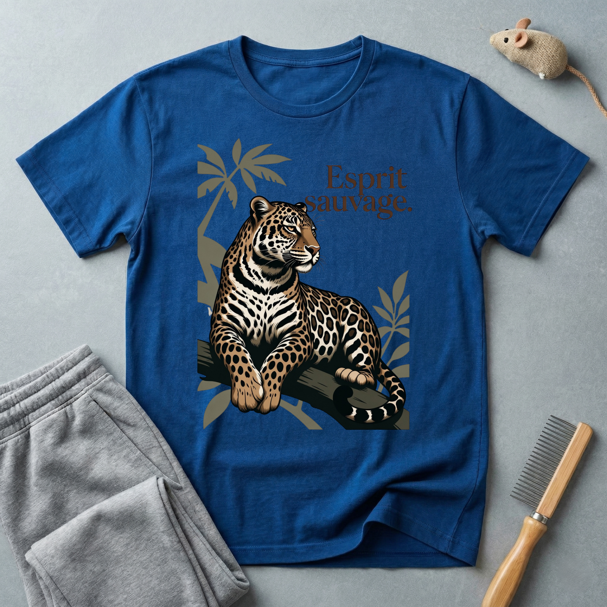 T-shirt graphique Léopard «Esprit Sauvage»