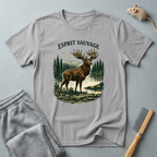 T-shirt Élan « Esprit Sauvage » — T-shirt graphique élan style nature vintage 🦌🌲