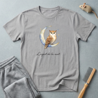 T-shirt Hibou sur croissant de lune aquarelle «L’esprit de la nuit»