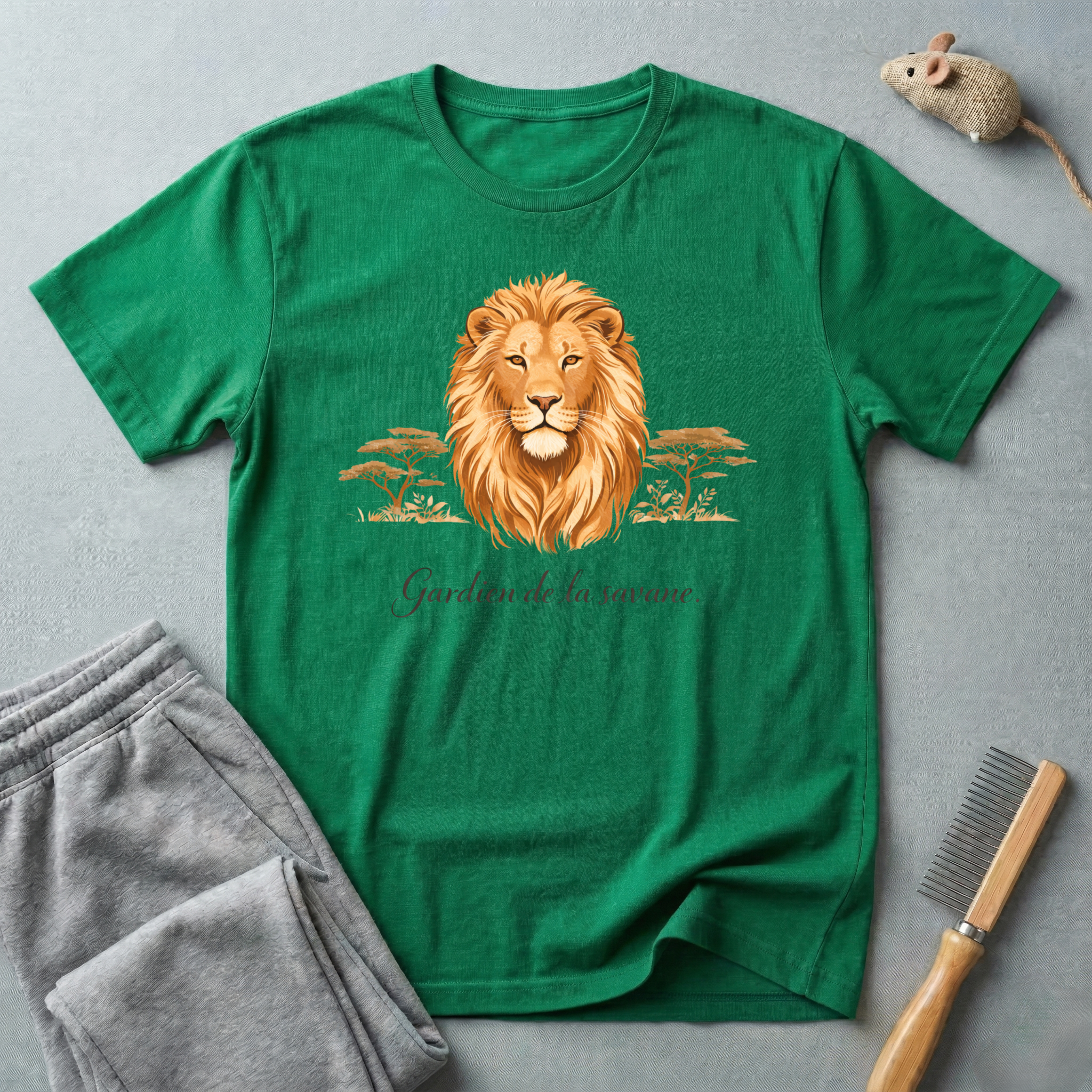 T-shirt Tête de Lion – T-shirt graphique faune « Gardien de la savane »