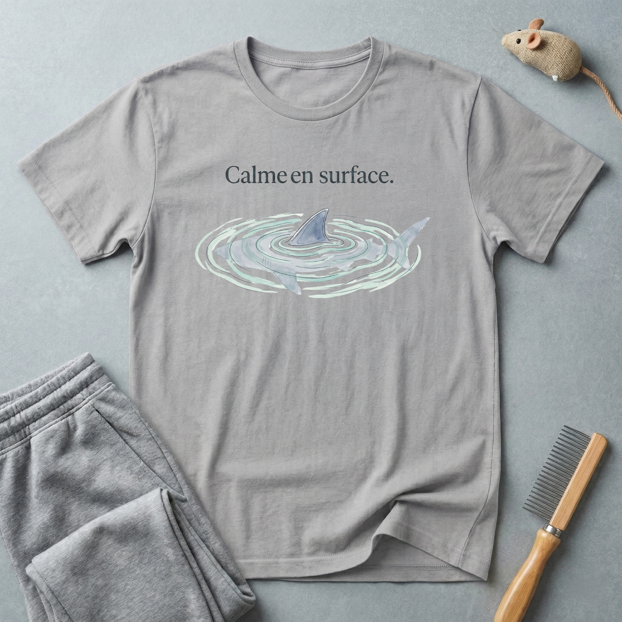 T-shirt Requin «Calme en surface.»