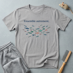 T-shirt — «Ensemble autrement.» T-shirt graphique minimaliste banc de poissons