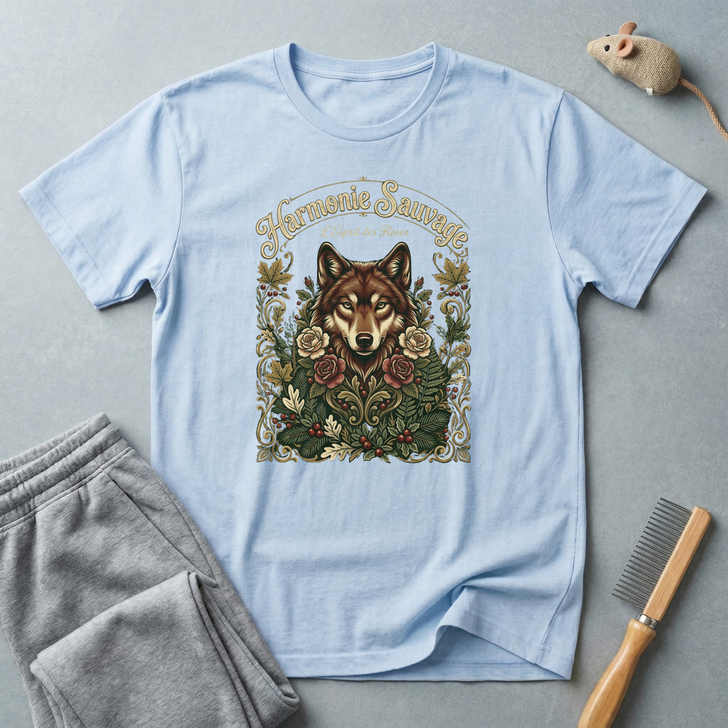 T-shirt Loup Floral — «Sauvagement Féroce» T-shirt graphique nature vintage 🐺🌿