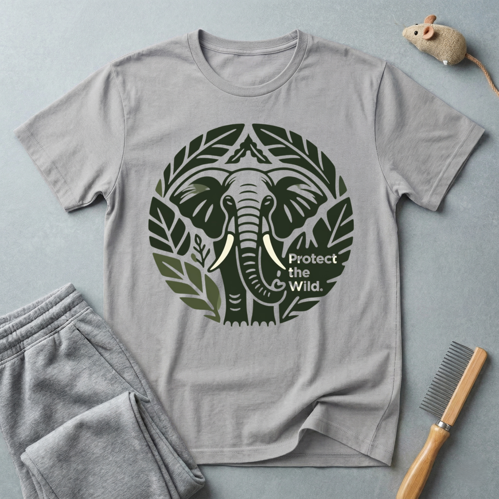T-shirt «Protect the Wild» Éléphant — T-shirt conservation de la faune