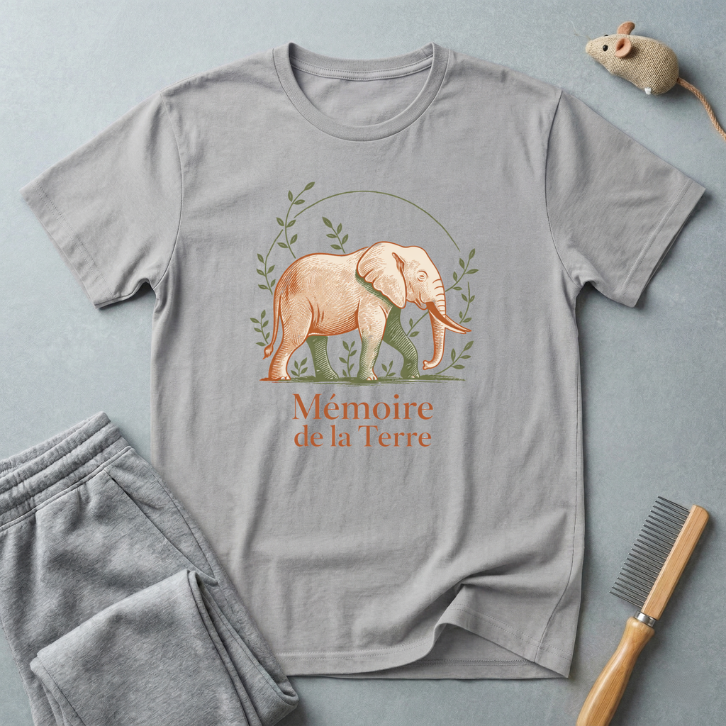 T-shirt Éléphant «Mémoire de la Terre» 🐘🌍