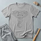 T-shirt Éléphant Script — T-shirt éléphant avec citation inspirante manuscrite