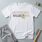 T-shirt graphique humoristique «Responsable malgré moi»