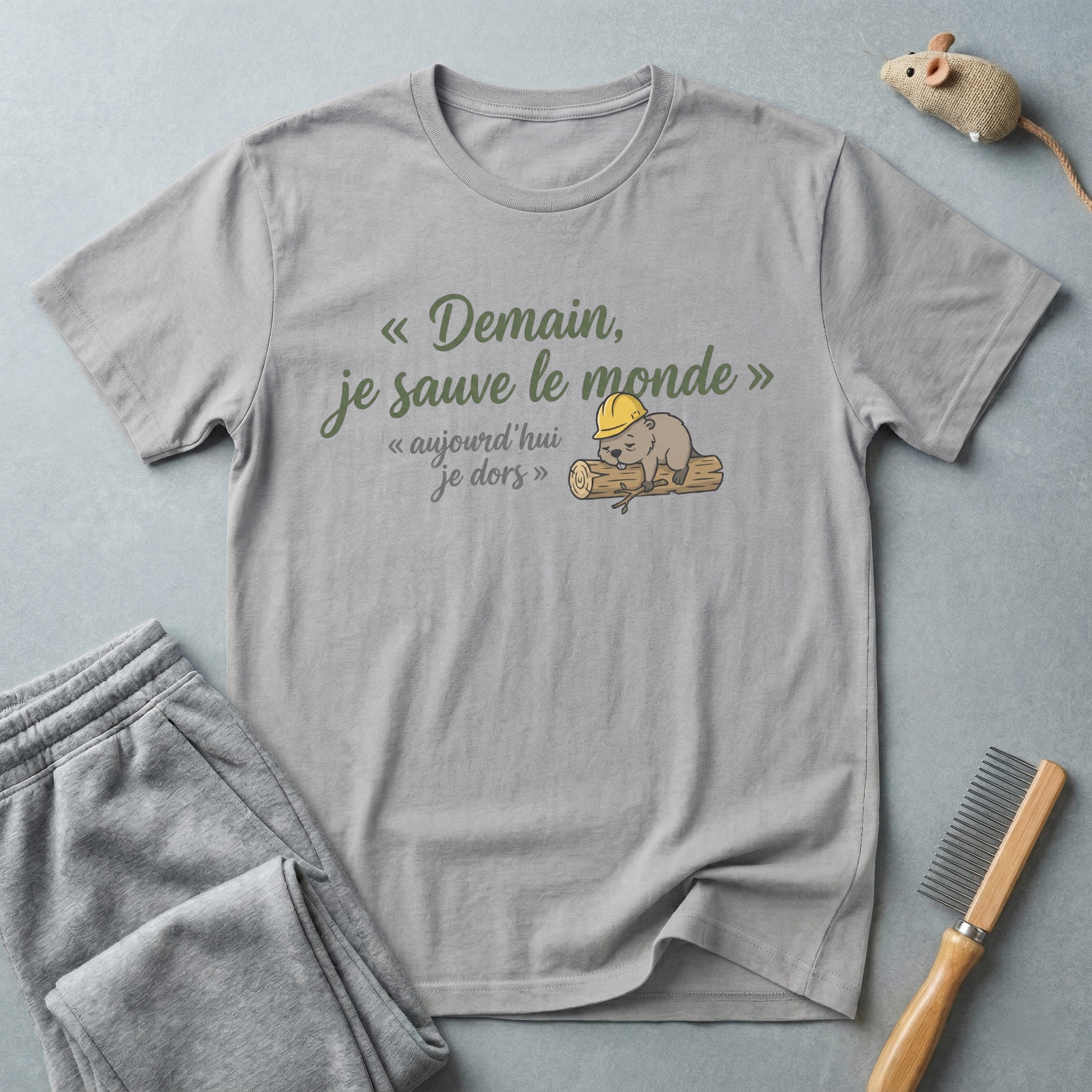 T-Shirt — "Demain, je sauve le monde"