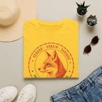 T-shirt Renard vintage avec écusson — « Renard urbain sauvage » — T-shirt rétro sur le thème de la faune sauvage