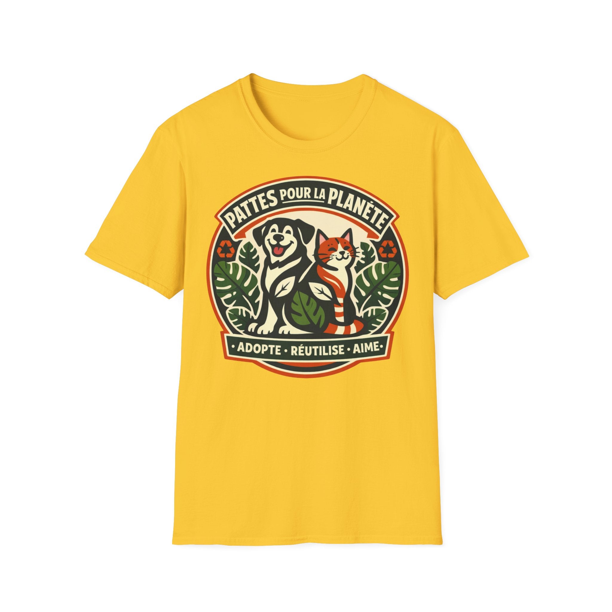 T-Shirt — "Pattes Pour La Planète" Eco Pet Rescue Tee (Adopte • Réutilise • Aime)