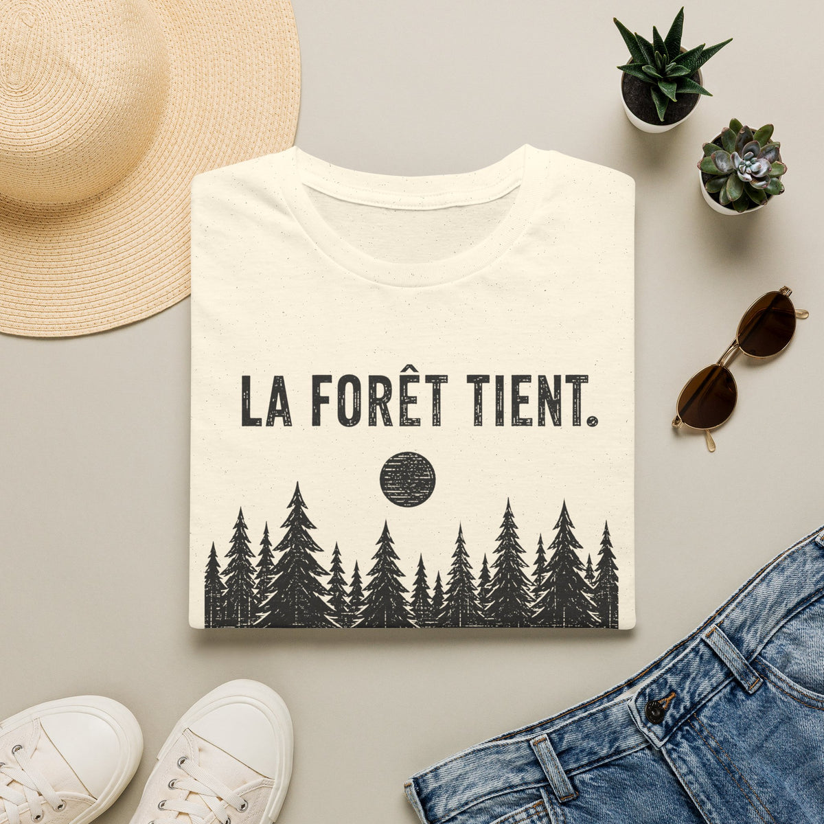 T-shirt « La forêt tient » — T-shirt graphique sur le thème des bois
