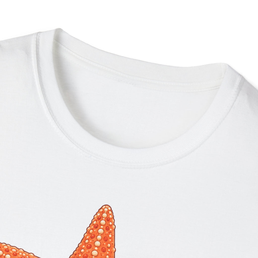 T-shirt graphique avec étoile de mer — Jolie étoile de mer orange