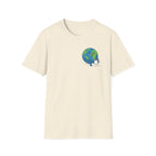Earth Hugging Coffee T-Shirt — Cute Planet Drinking Coffee Graphic Tee