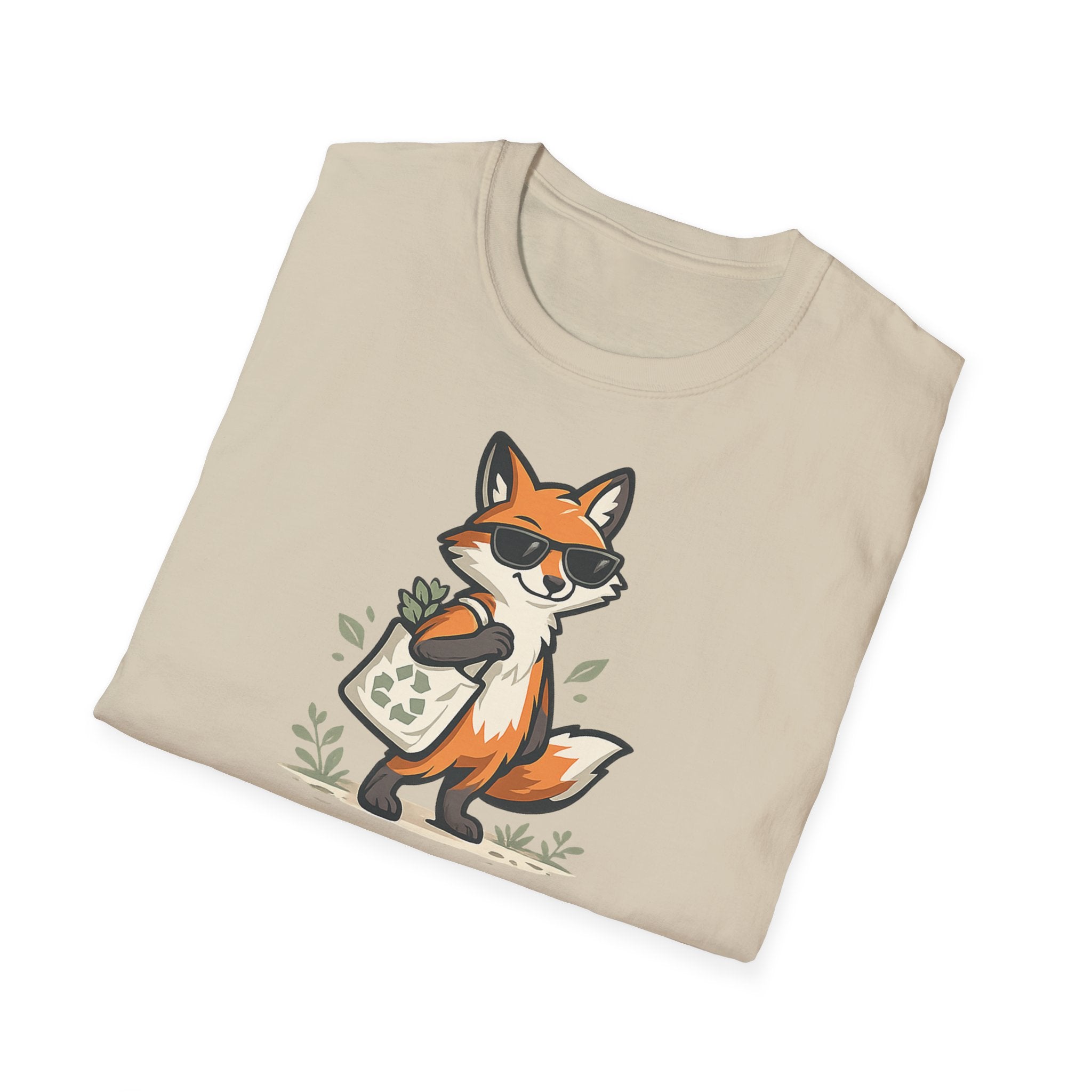 Fox Illustration T-Shirt — "Durable Mais Méfiant" Cute Fox Graphic Tee