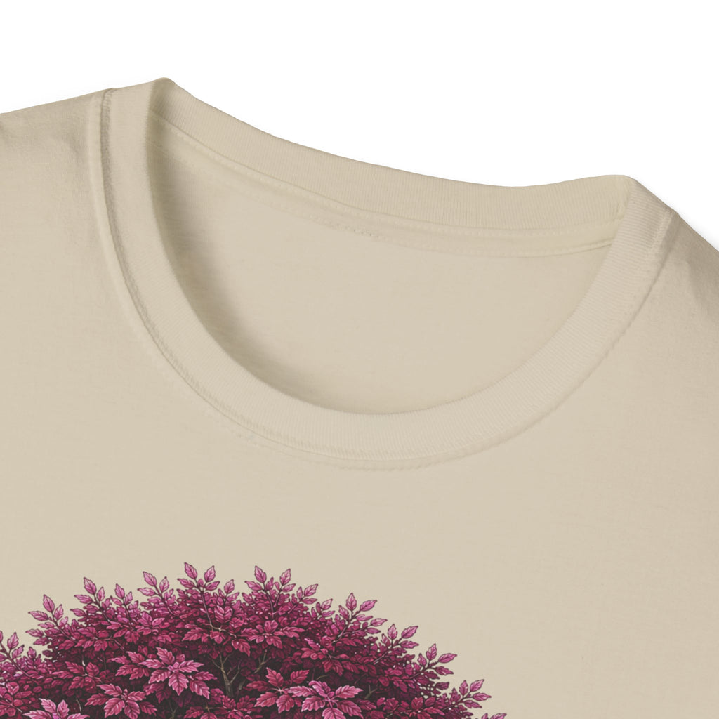 T-Shirt — Cute Purple Tree Illustration with French Quote