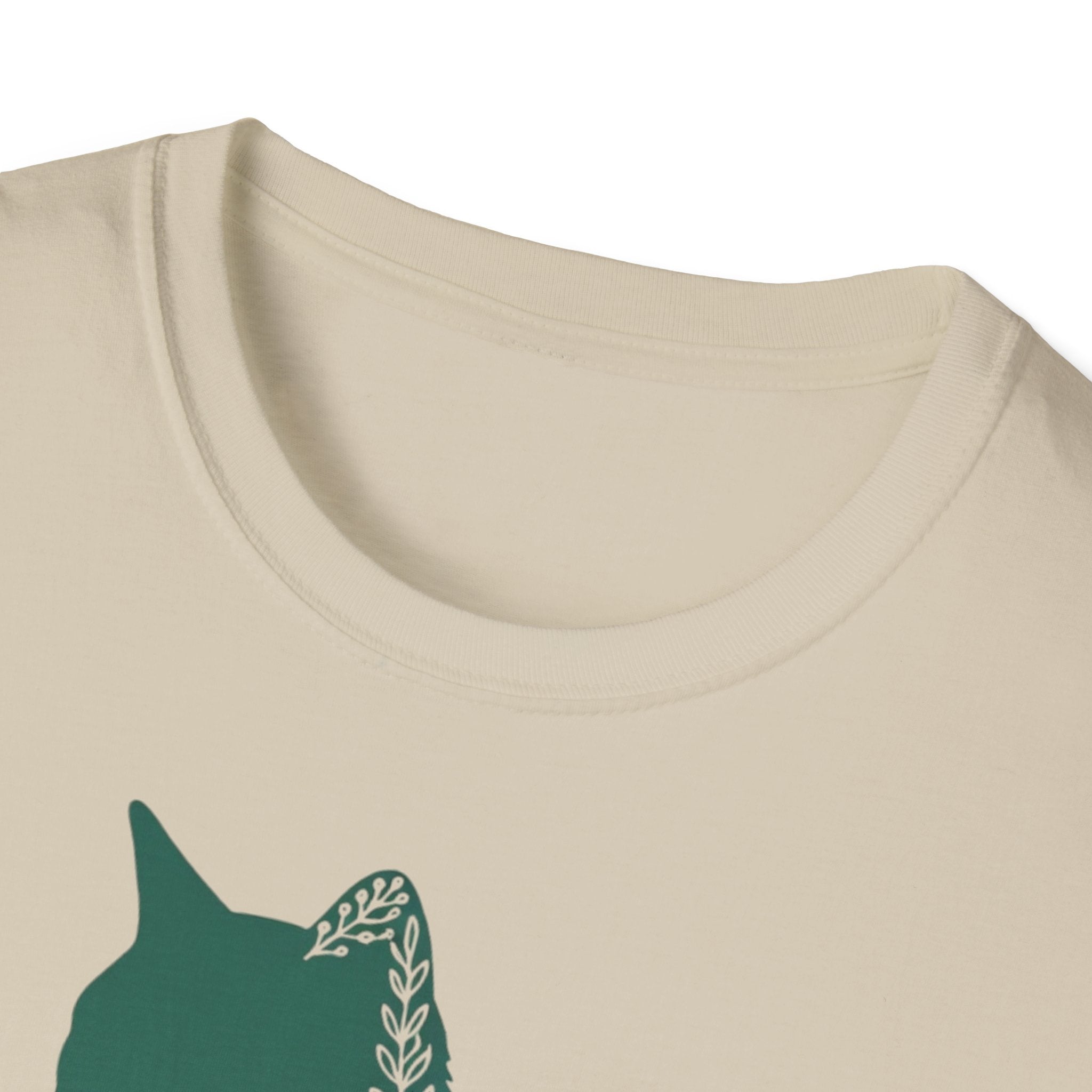 Floral Cat Silhouette T-Shirt