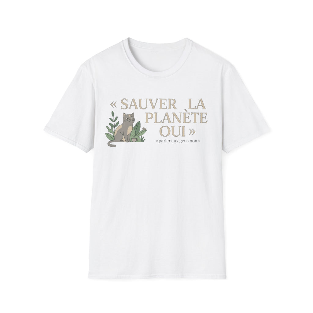 T-Shirt — "Sauver la Planète Oui" Eco Plant Graphic Tee