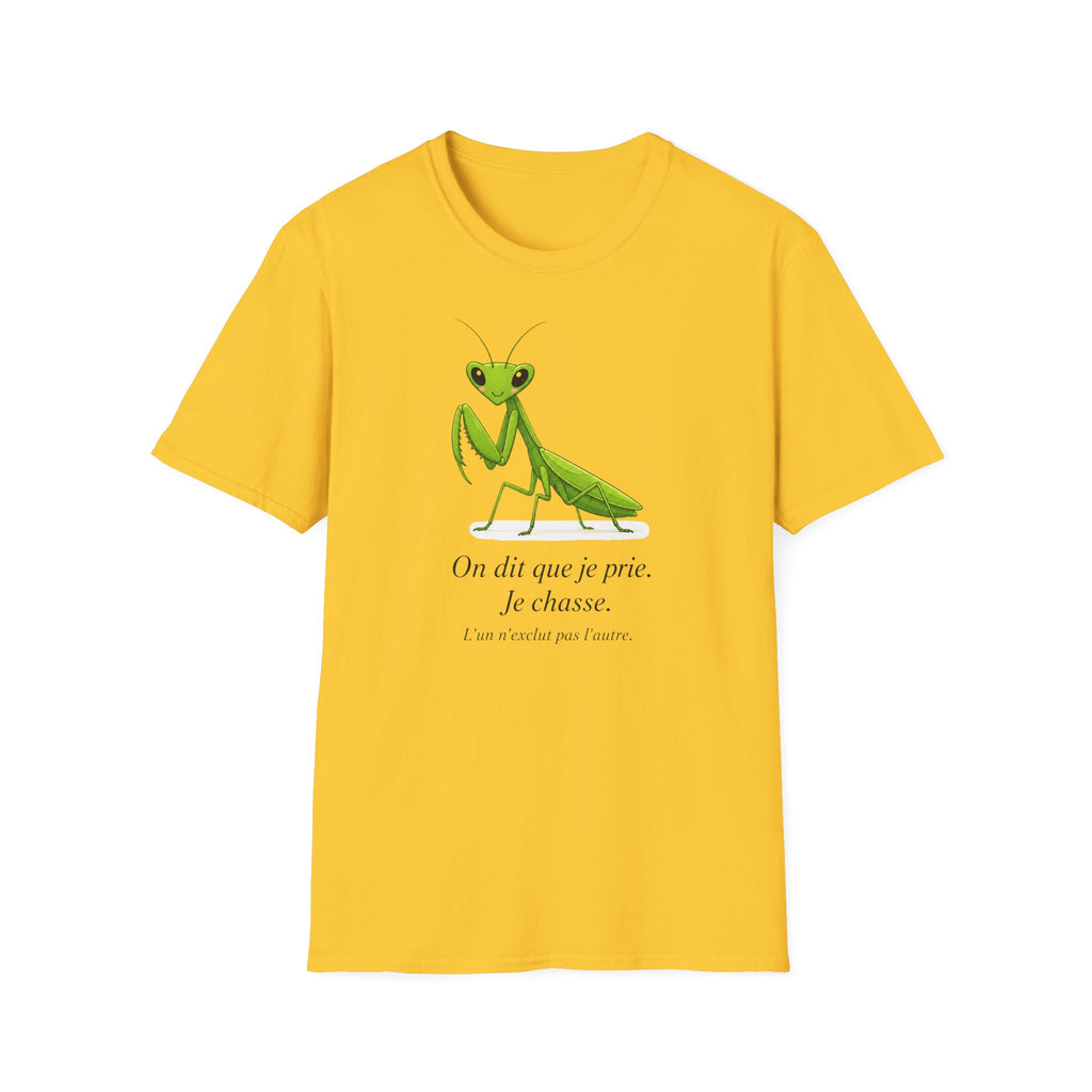 T-shirt Mante religieuse — Illustration d'une jolie mante religieuse verte