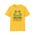 T-shirt illustré avec grenouille — « Indicateur de qualité »