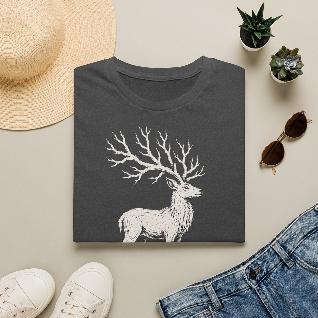 T-shirt illustré avec cerf — « DIGNE. » — T-shirt graphique inspiré de la nature