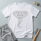 T-shirt Éléphant Script — T-shirt éléphant avec citation inspirante manuscrite