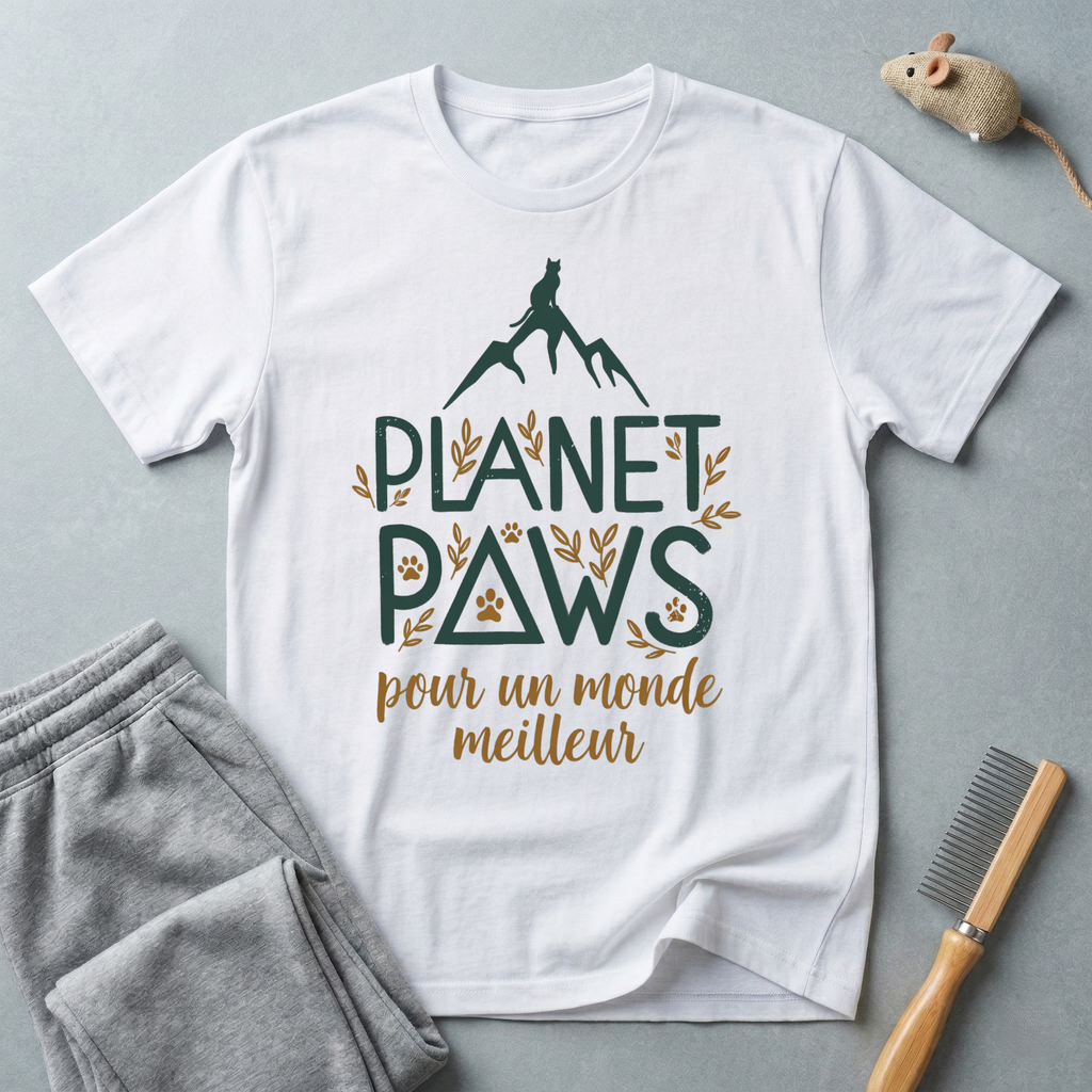 T-shirt "Planet Paws pour un monde meilleur"