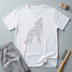 T-shirt Loup calligraphie