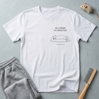 T-shirt «chat en sieste relax» — t-shirt illustration minimaliste de chat
