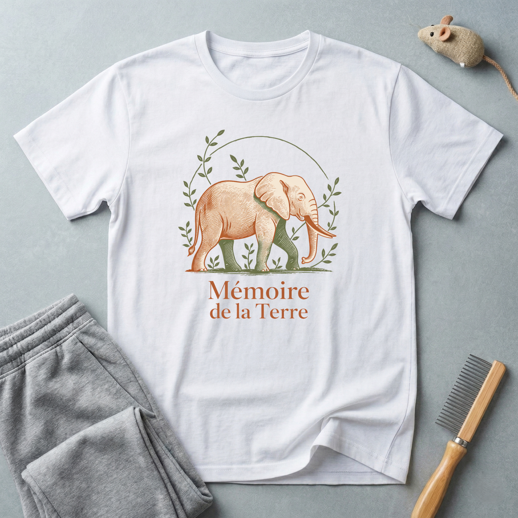 T-shirt Éléphant «Mémoire de la Terre» 🐘🌍
