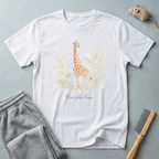 T-shirt girafe botanique — «Voir plus loin.»